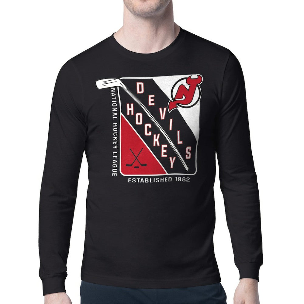 New Jersey Devils Starter Shield Long Sleeve Graphic T-Shirt