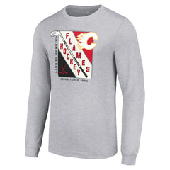 Calgary Flames Starter Shield Long Sleeve Graphic T-Shirt