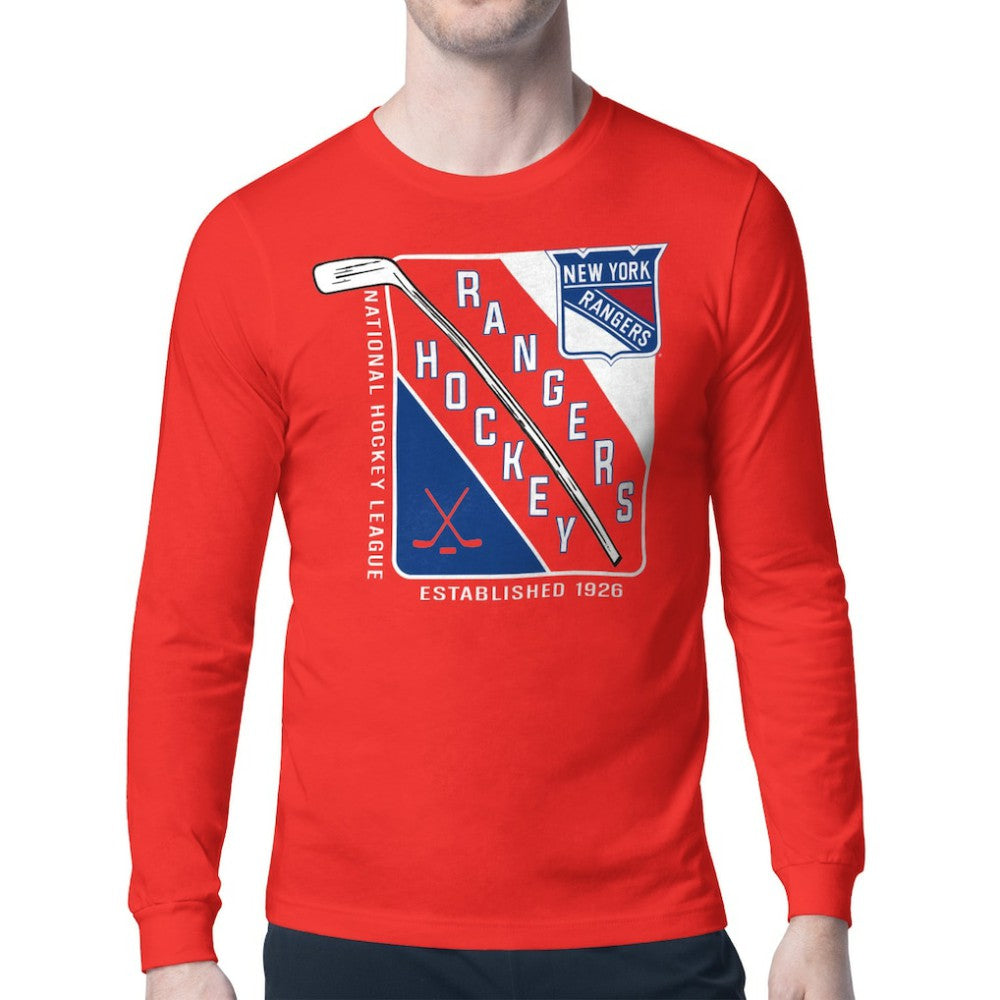 New York Rangers Starter Shield Long Sleeve Graphic T-Shirt