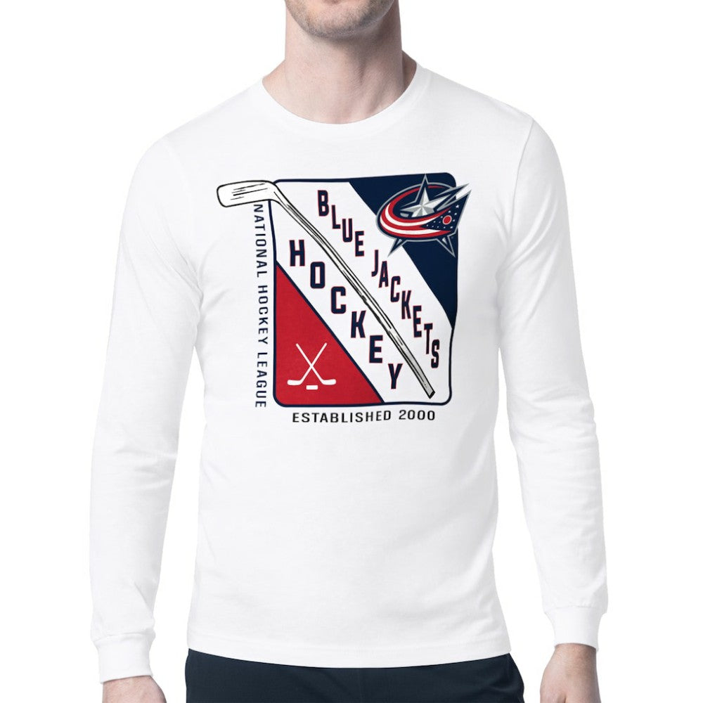 Columbus Blue Jackets Starter Shield Long Sleeve Graphic T-Shirt