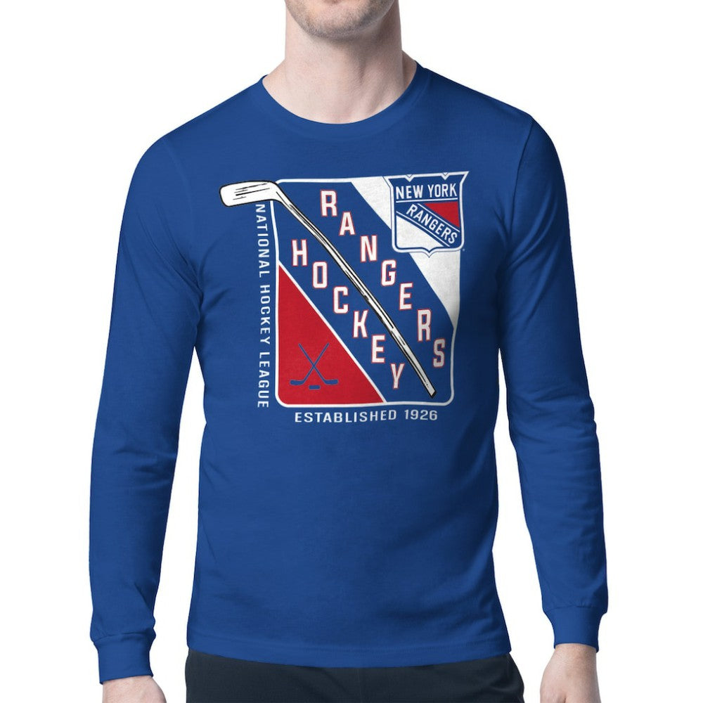 New York Rangers Starter Shield Long Sleeve Graphic T-Shirt