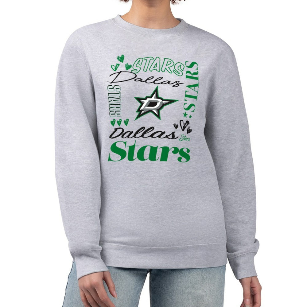 Dallas Stars G-III 4Her by Carl Banks Women's Collage Graphic Fleece Long Sleeve Pullover Sweatshirt