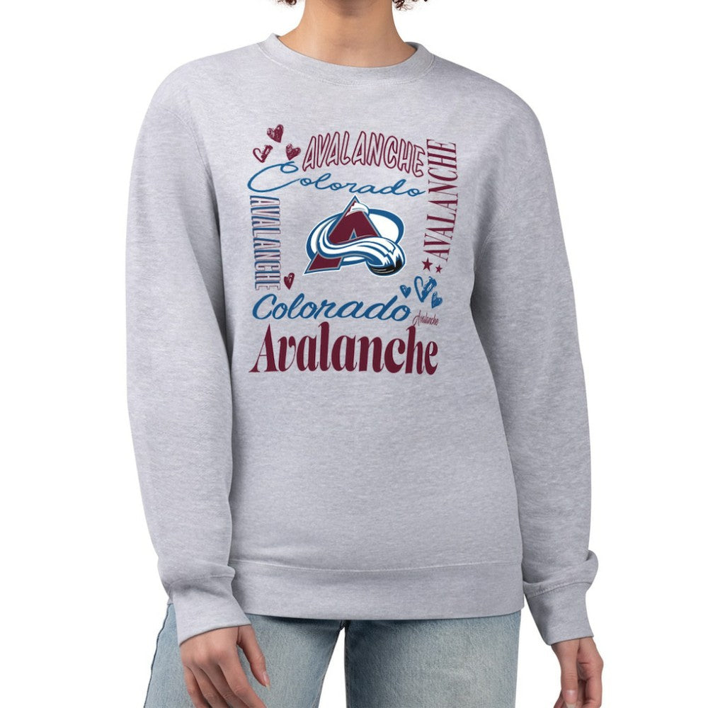 Colorado Avalanche G-III 4Her by Carl Banks Women's Collage Graphic Fleece Long Sleeve Pullover Sweatshirt