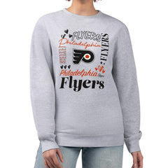 Philadelphia Flyers G-III 4Her by Carl Banks Women's Collage Graphic Fleece Long Sleeve Pullover Sweatshirt