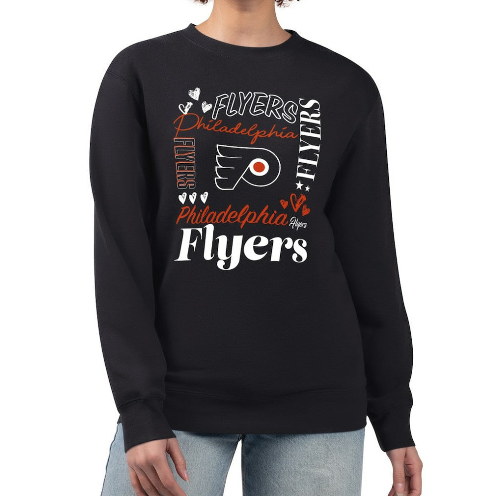 Philadelphia Flyers G-III 4Her by Carl Banks Women's Collage Graphic Fleece Long Sleeve Pullover Sweatshirt