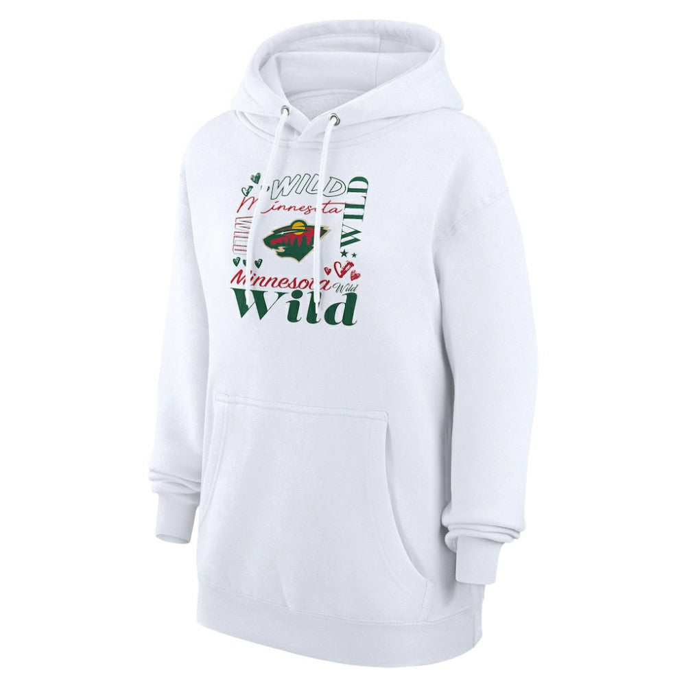 Minnesota Wild G-III 4Her by Carl Banks Women's Collage Team Graphic Tri-Blend Fleece Pullover Hoodie