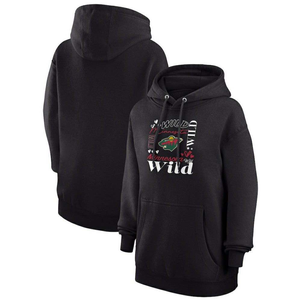 Minnesota Wild G-III 4Her by Carl Banks Women's Collage Team Graphic Tri-Blend Fleece Pullover Hoodie