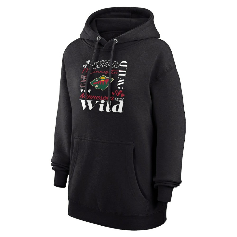 Minnesota Wild G-III 4Her by Carl Banks Women's Collage Team Graphic Tri-Blend Fleece Pullover Hoodie