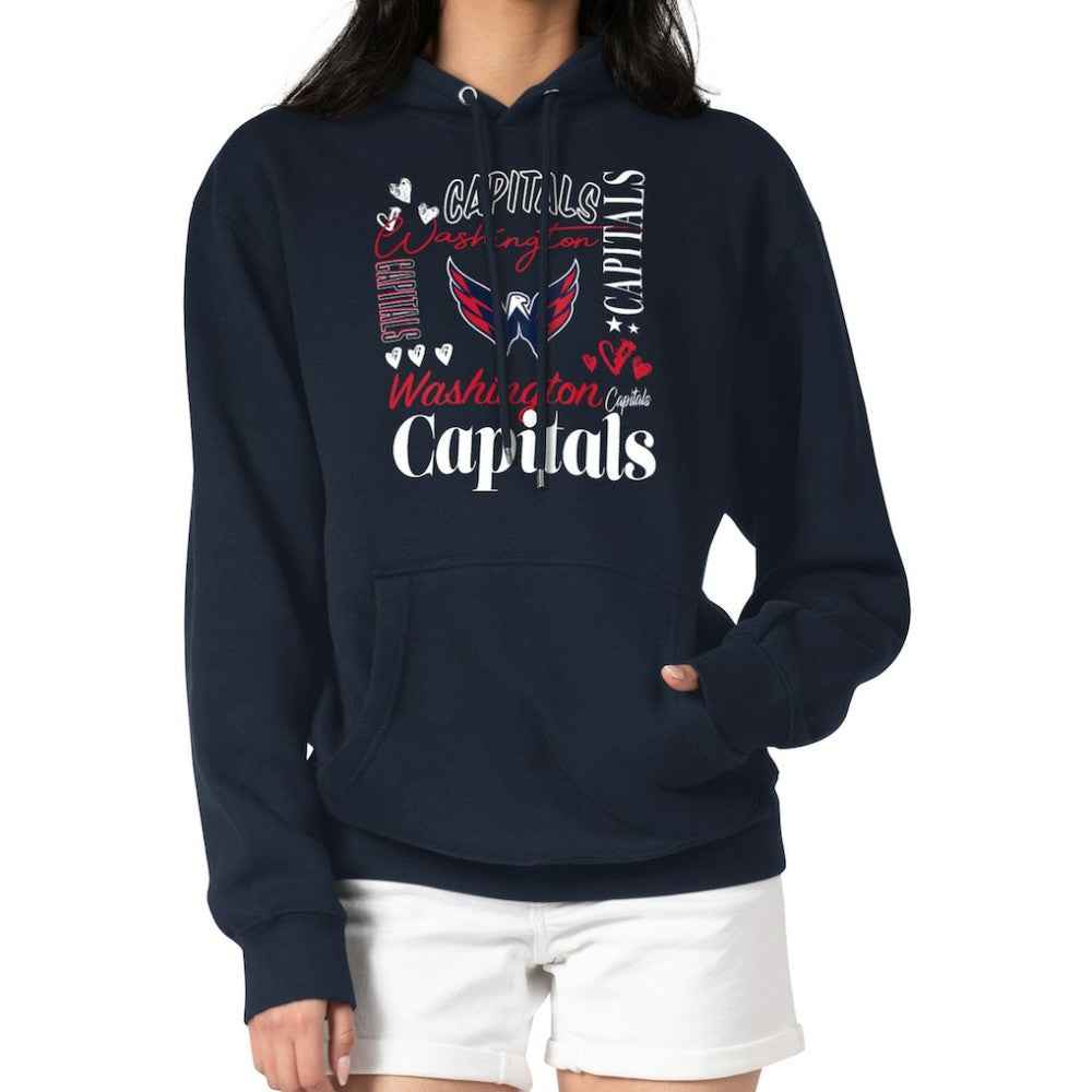 Washington Capitals G-III 4Her by Carl Banks Women's Collage Team Graphic Tri-Blend Fleece Pullover Hoodie