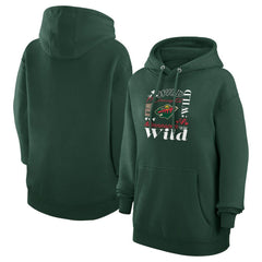 Minnesota Wild G-III 4Her by Carl Banks Women's Collage Team Graphic Tri-Blend Fleece Pullover Hoodie