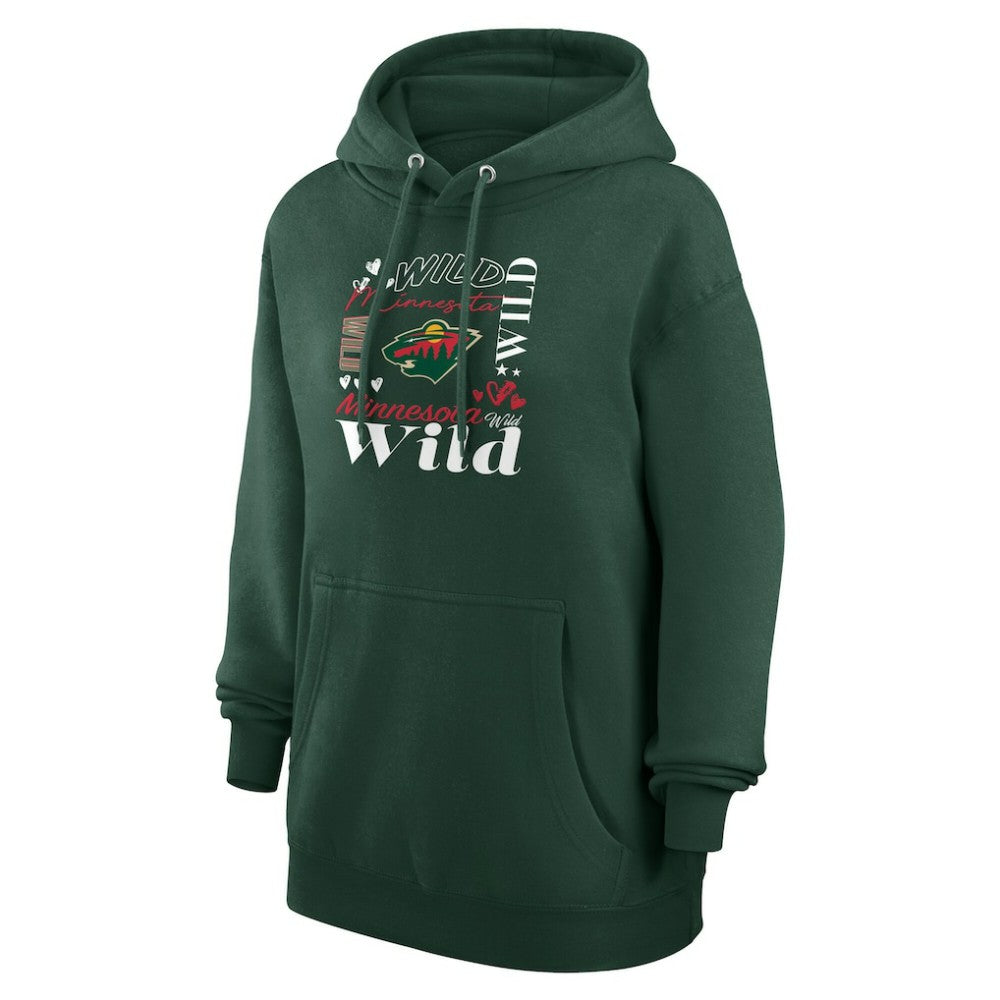 Minnesota Wild G-III 4Her by Carl Banks Women's Collage Team Graphic Tri-Blend Fleece Pullover Hoodie
