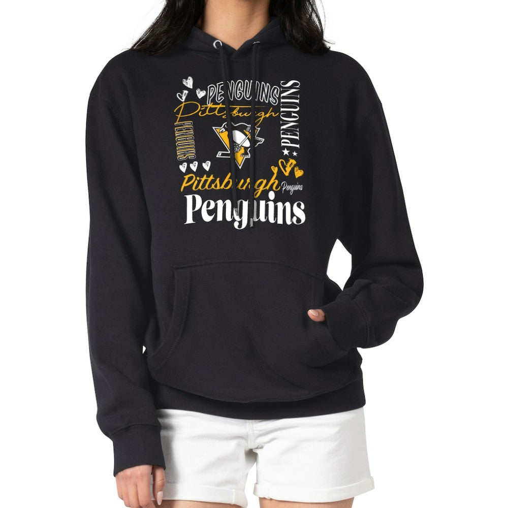Pittsburgh Penguins G-III 4Her by Carl Banks Women's Collage Team Graphic Tri-Blend Fleece Pullover Hoodie