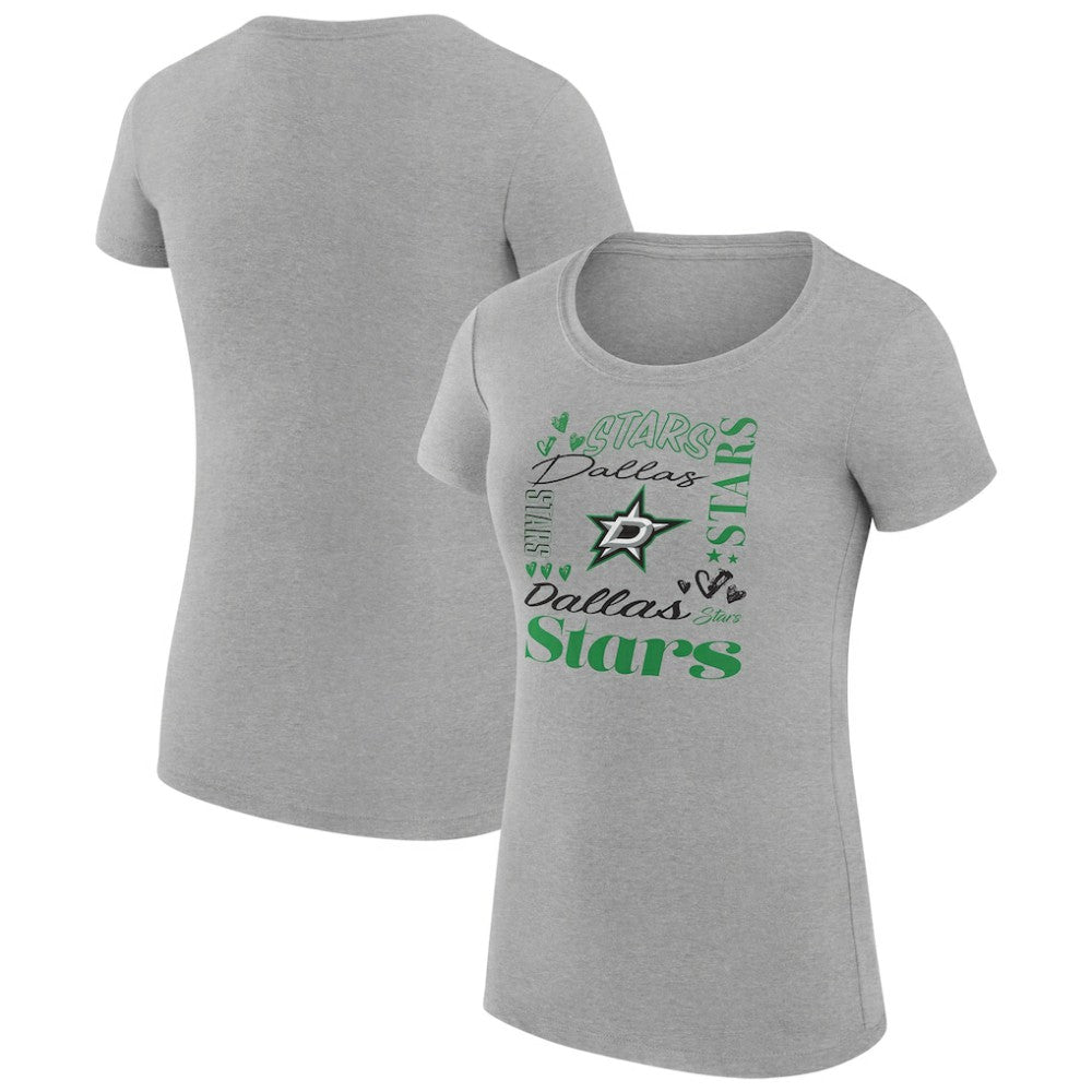 Dallas Stars G-III 4Her by Carl Banks Women's Super-Slim Fit Lightweight Collage Team Graphic T-Shirt