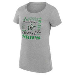 Dallas Stars G-III 4Her by Carl Banks Women's Super-Slim Fit Lightweight Collage Team Graphic T-Shirt