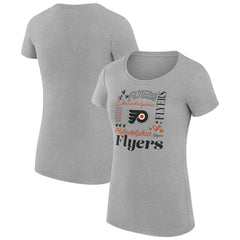 Philadelphia Flyers G-III 4Her by Carl Banks Women's Super-Slim Fit Lightweight Collage Team Graphic T-Shirt