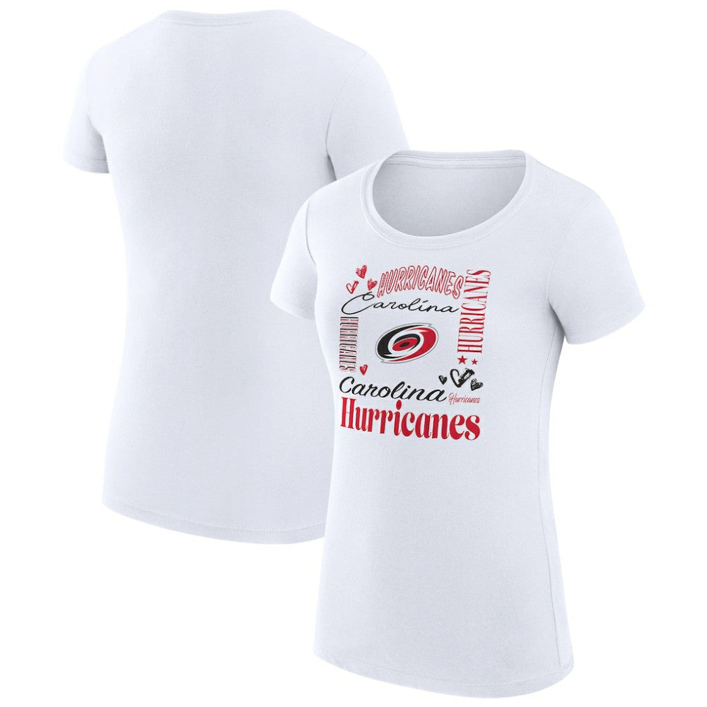 Carolina Hurricanes G-III 4Her by Carl Banks Women's Super-Slim Fit Lightweight Collage Team Graphic T-Shirt