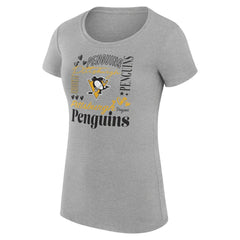 Pittsburgh Penguins G-III 4Her by Carl Banks Women's Super-Slim Fit Lightweight Collage Team Graphic T-Shirt