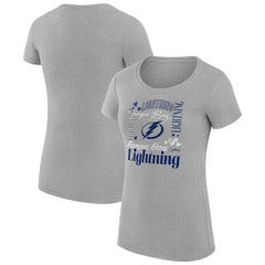 Tampa Bay Lightning G-III 4Her by Carl Banks Women's Super-Slim Fit Lightweight Collage Team Graphic T-Shirt