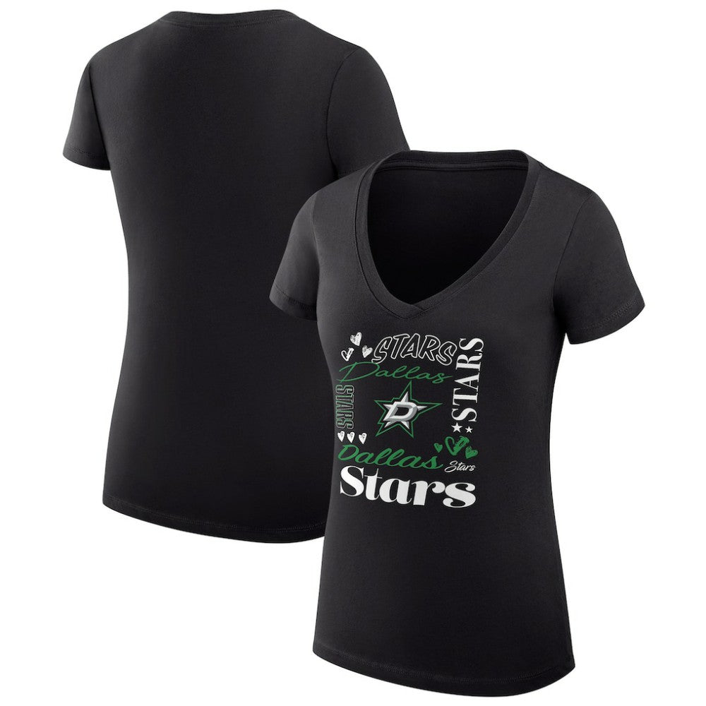 Dallas Stars G-III 4Her by Carl Banks Women's Super-Slim Fit Lightweight Collage Team Graphic T-Shirt
