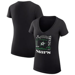 Dallas Stars G-III 4Her by Carl Banks Women's Super-Slim Fit Lightweight Collage Team Graphic T-Shirt