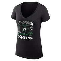 Dallas Stars G-III 4Her by Carl Banks Women's Super-Slim Fit Lightweight Collage Team Graphic T-Shirt