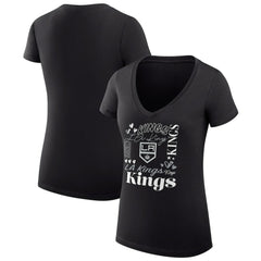 Los Angeles Kings G-III 4Her by Carl Banks Women's Super-Slim Fit Lightweight Collage Team Graphic T-Shirt