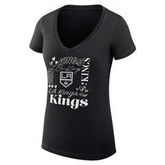 Los Angeles Kings G-III 4Her by Carl Banks Women's Super-Slim Fit Lightweight Collage Team Graphic T-Shirt