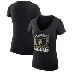 Vegas Golden Knights G-III 4Her by Carl Banks Women's Super-Slim Fit Lightweight Collage Team Graphic T-Shirt