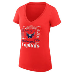Washington Capitals G-III 4Her by Carl Banks Women's Super-Slim Fit Lightweight Collage Team Graphic T-Shirt