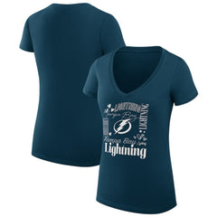 Tampa Bay Lightning G-III 4Her by Carl Banks Women's Super-Slim Fit Lightweight Collage Team Graphic T-Shirt