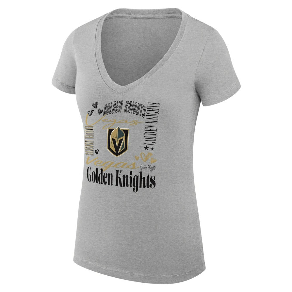 Vegas Golden Knights G-III 4Her by Carl Banks Women's Super-Slim Fit Lightweight Collage Team Graphic T-Shirt