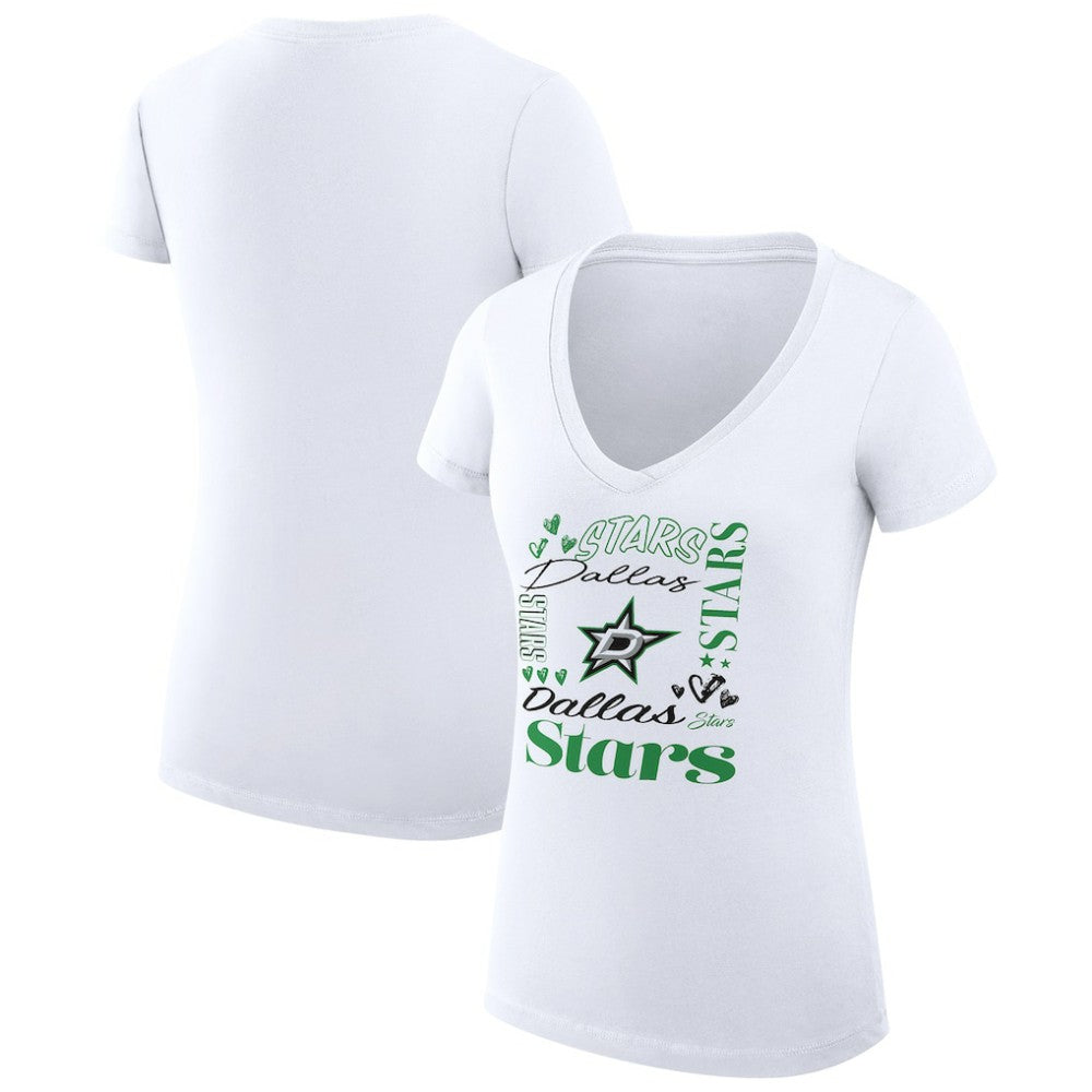 Dallas Stars G-III 4Her by Carl Banks Women's Super-Slim Fit Lightweight Collage Team Graphic T-Shirt