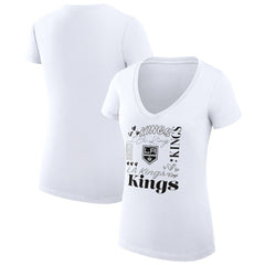 Los Angeles Kings G-III 4Her by Carl Banks Women's Super-Slim Fit Lightweight Collage Team Graphic T-Shirt