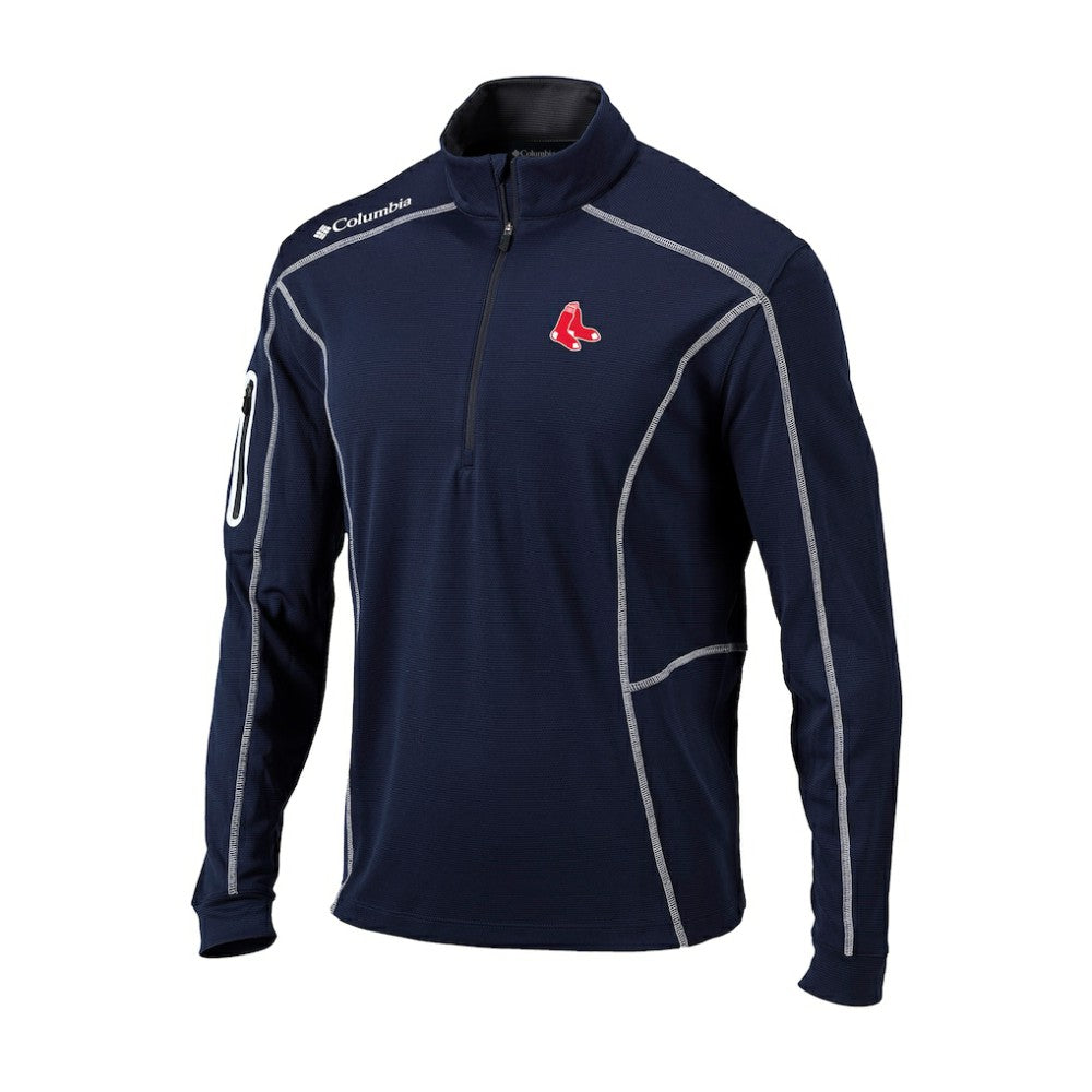 Boston Red Sox Cooperstown Collection Omni-Wick Shotgun Quarter-Zip Top - Navy | Columbia