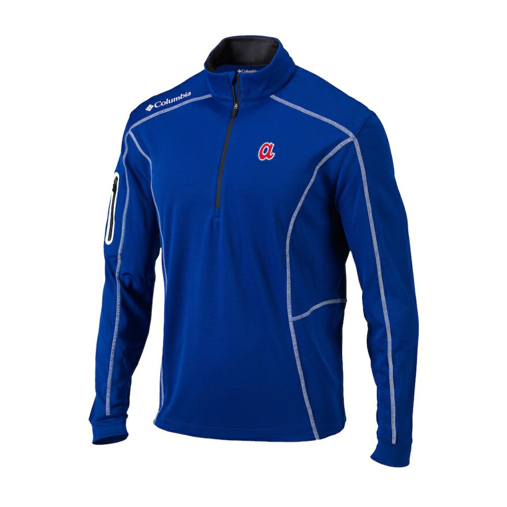 Atlanta Braves Cooperstown Collection Omni-Wick Shotgun Quarter-Zip Top - Royal | Columbia