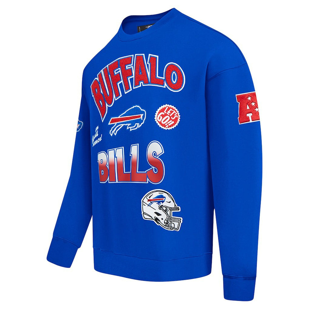 NFL Buffalo Bills Pro Standard Turn It Up Drop Shoulder Pullover Sweatshirt