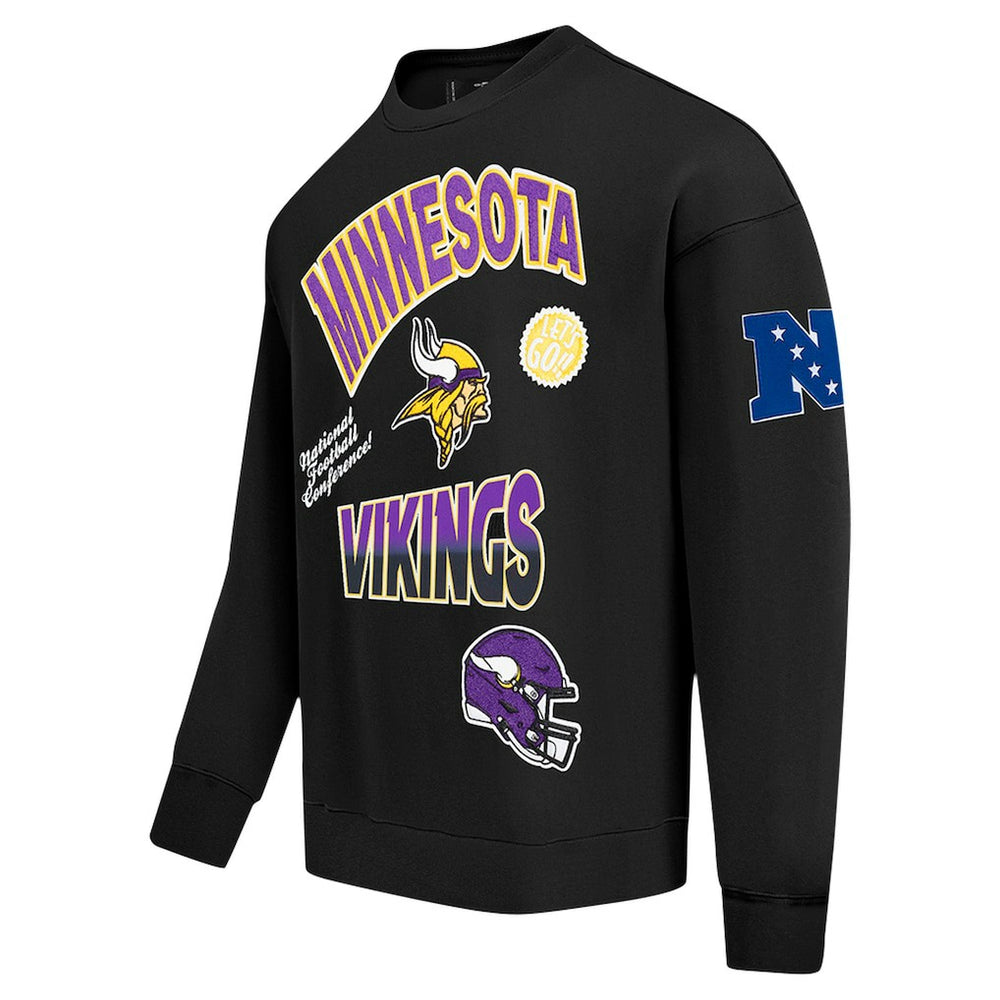 NFL Minnesota Vikings Pro Standard Turn It Up Drop Shoulder Pullover Sweatshirt