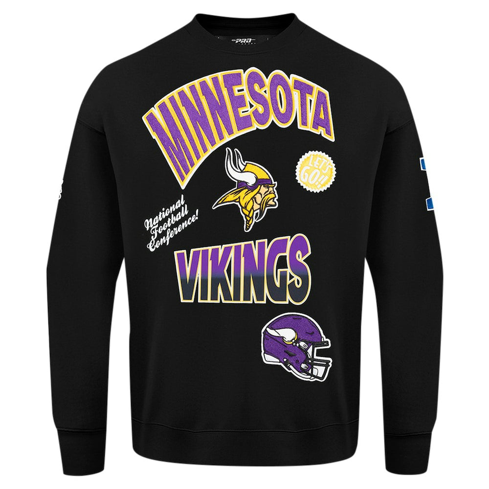 NFL Minnesota Vikings Pro Standard Turn It Up Drop Shoulder Pullover Sweatshirt
