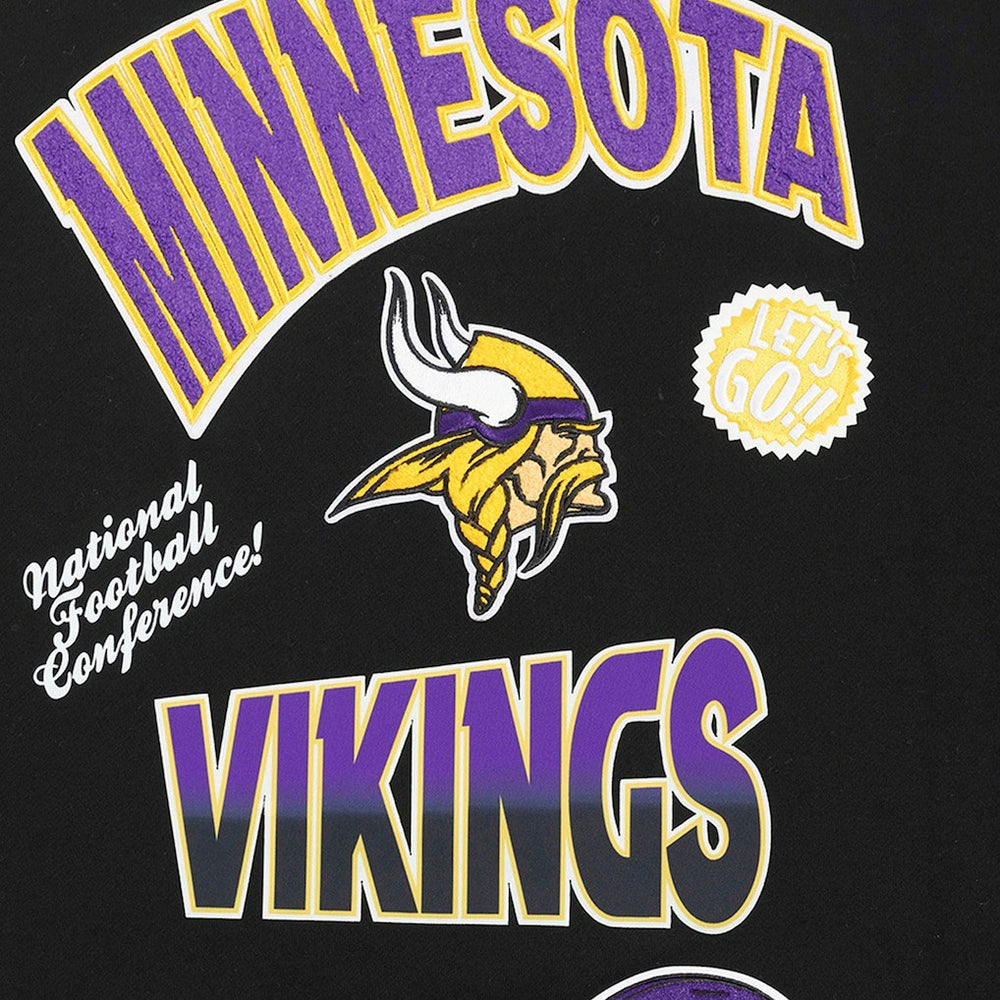 NFL Minnesota Vikings Pro Standard Turn It Up Drop Shoulder Pullover Sweatshirt