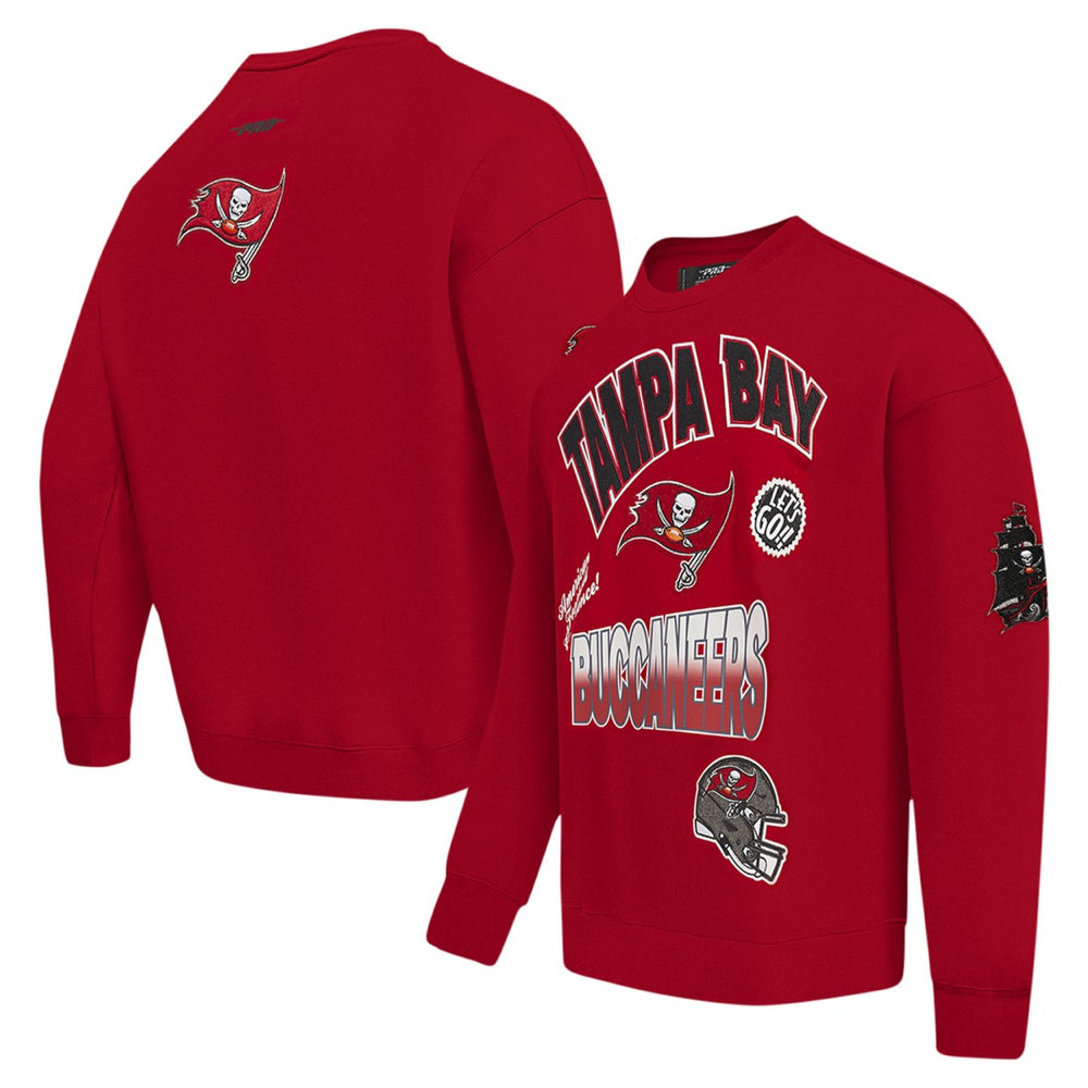 NFL Tampa Bay Buccaneers Pro Standard Turn It Up Drop Shoulder Pullover Sweatshirt