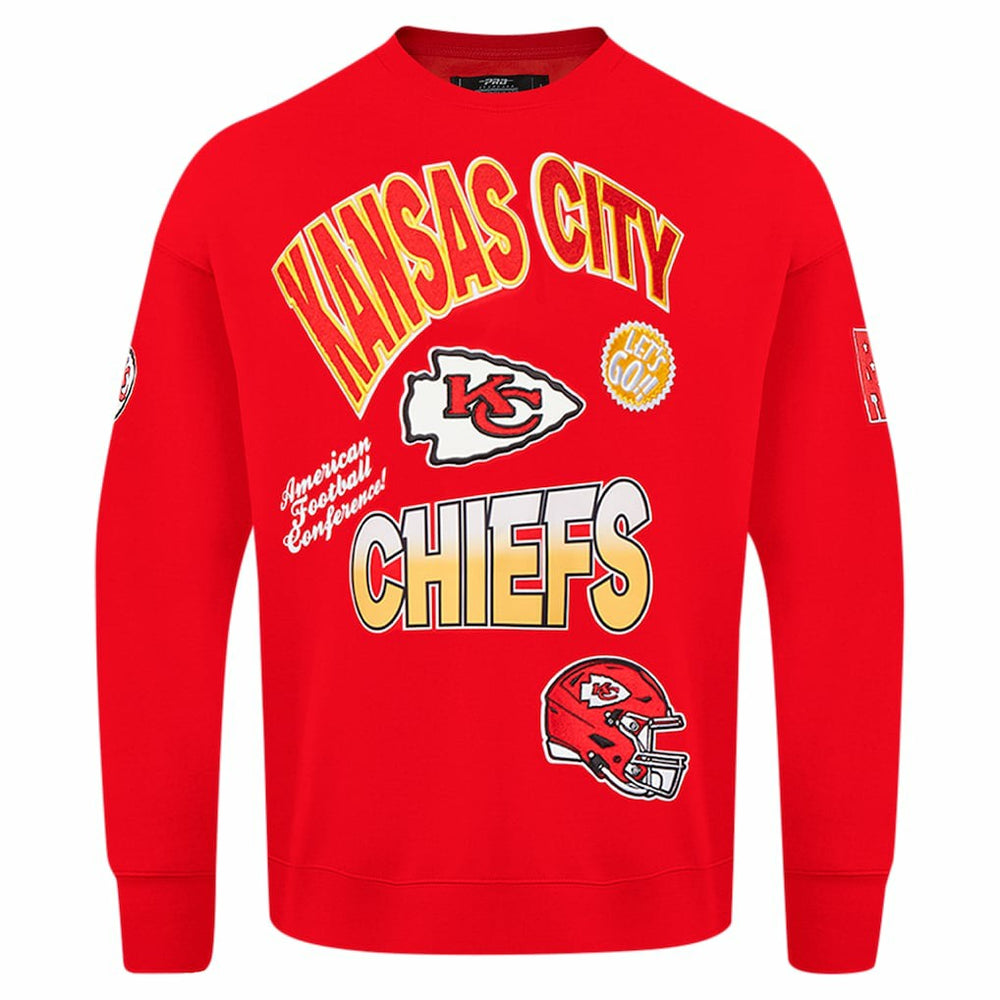NFL Kansas City Chiefs Pro Standard Turn It Up Drop Shoulder Pullover Sweatshirt