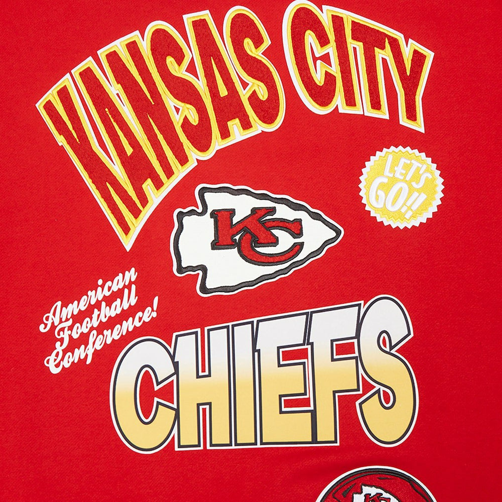 NFL Kansas City Chiefs Pro Standard Turn It Up Drop Shoulder Pullover Sweatshirt