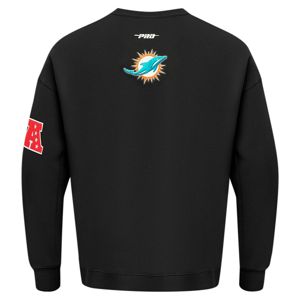 NFL Miami Dolphins Pro Standard Turn It Up Drop Shoulder Pullover Sweatshirt