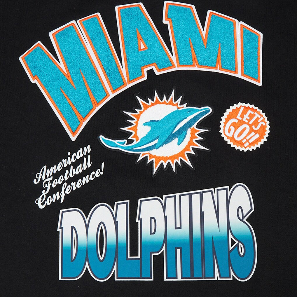 NFL Miami Dolphins Pro Standard Turn It Up Drop Shoulder Pullover Sweatshirt