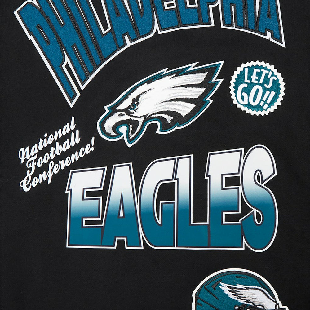 NFL Philadelphia Eagles Pro Standard Turn It Up Drop Shoulder Pullover Sweatshirt