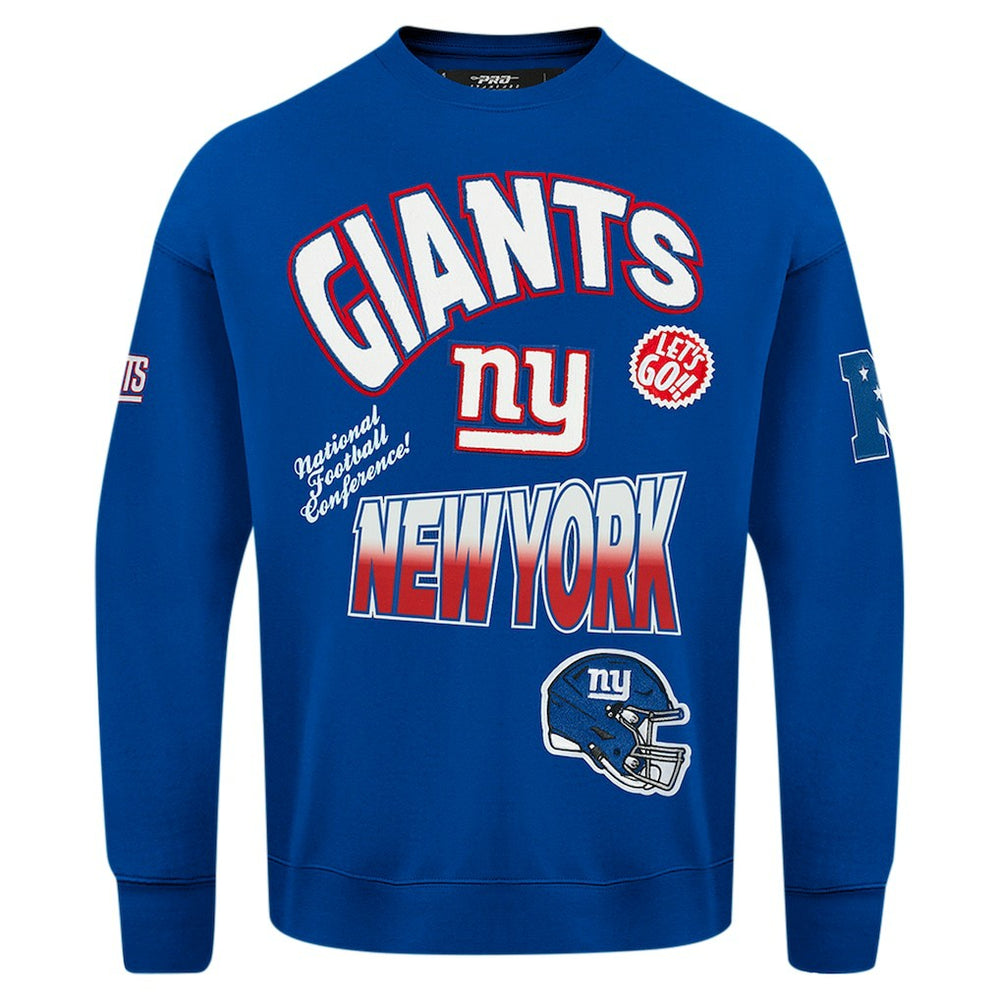 NFL New York Giants Pro Standard Turn It Up Drop Shoulder Pullover Sweatshirt