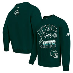 NFL New York Jets Pro Standard Turn It Up Drop Shoulder Pullover Sweatshirt