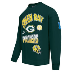 NFL Green Bay Packers Pro Standard Turn It Up Drop Shoulder Pullover Sweatshirt