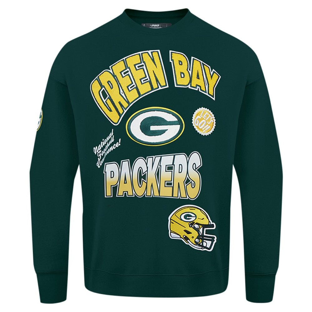 NFL Green Bay Packers Pro Standard Turn It Up Drop Shoulder Pullover Sweatshirt