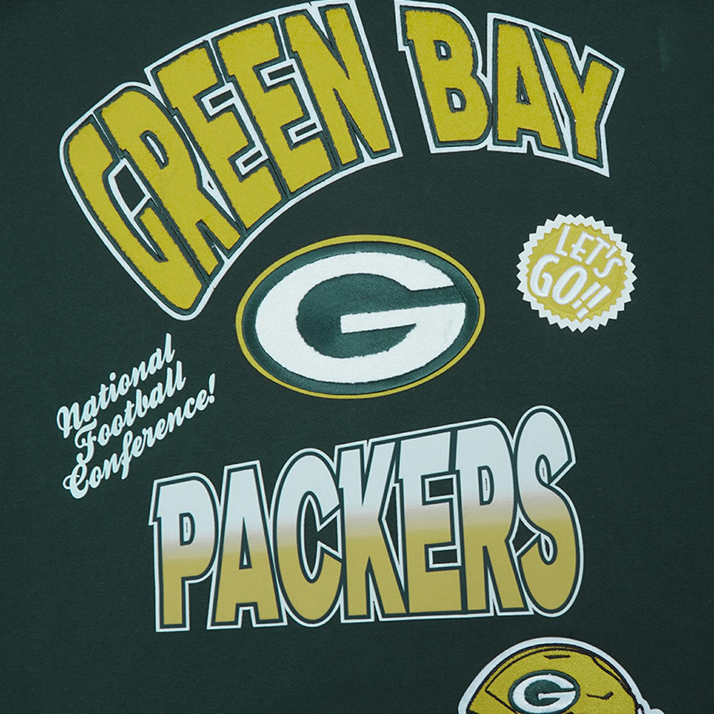 NFL Green Bay Packers Pro Standard Turn It Up Drop Shoulder Pullover Sweatshirt